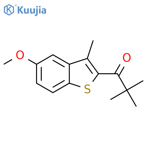 1-Propanone, 1-(5-methoxy-3-methylbenzo[b]thien-2-yl)-2,2-dimethyl- structure
