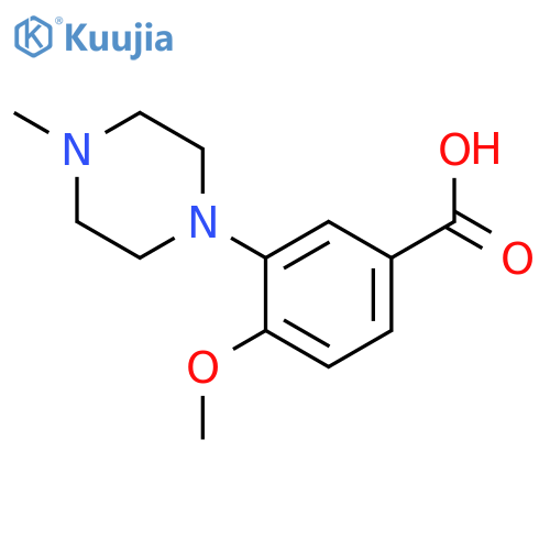4-methoxy-3-(4-methyl-1-piperazinyl)benzoic acid structure