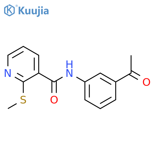 N-(3-acetylphenyl)-2-(methylsulfanyl)pyridine-3-carboxamide structure