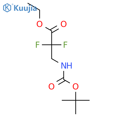 ethyl 3-(tert-butoxycarbonylamino)-2,2-difluoro-propanoate structure