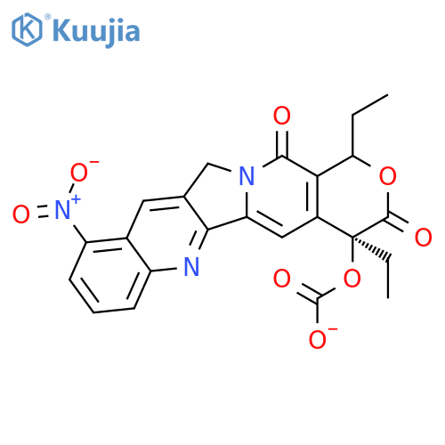 CARBONIC ACID, ETHYL(4S)-4-ETHYL-3,4,12,14-TETRAHYDRO-10-NITRO-3,14-DIOXO-1H-PYRANO[3',4':6,7]INDOLIZINO[1,2-B]QUINOLIN-4-YL ESTER structure