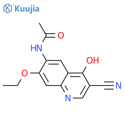 N-(3-Cyano-7-ethoxy-4-hydroxyquinolin-6-yl)acetamide structure