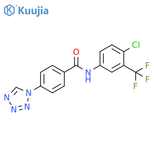 N-4-chloro-3-(trifluoromethyl)phenyl-4-(1H-1,2,3,4-tetrazol-1-yl)benzamide structure