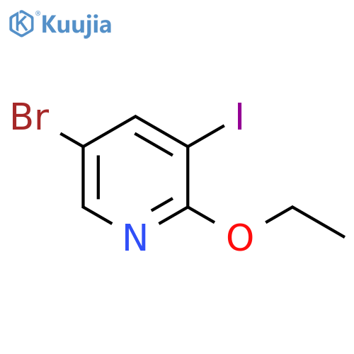 5-Bromo-2-ethoxy-3-iodo-pyridine structure