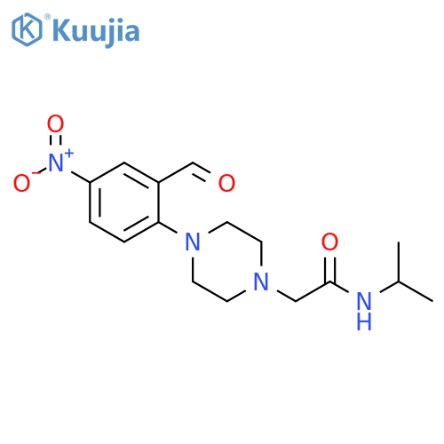 4-(2-Formyl-4-nitrophenyl)-N-(1-methylethyl)-1-piperazineacetamide structure