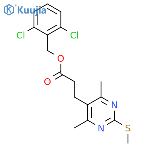 (2,6-Dichlorophenyl)methyl 3-[4,6-dimethyl-2-(methylsulfanyl)pyrimidin-5-yl]propanoate structure