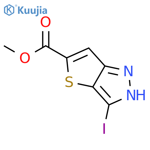 1H-THIENO[3,2-C]PYRAZOLE-5-CARBOXYLIC ACID, 3-IODO-, METHYL ESTER structure