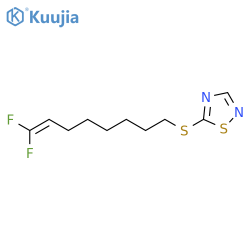 1,2,4-THIADIAZOLE, 5-[(8,8-DIFLUORO-7-OCTENYL)THIO]- structure