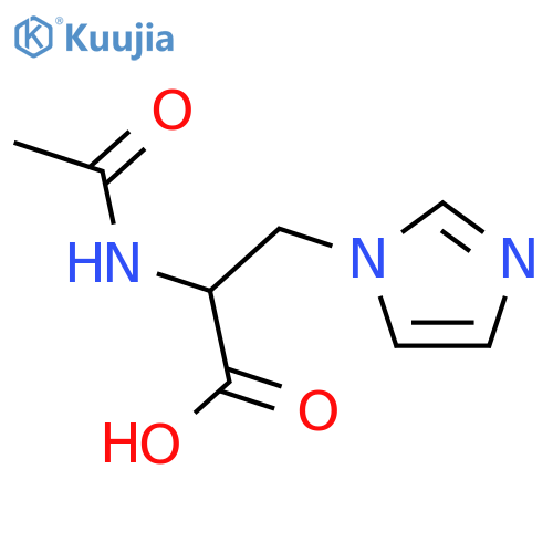 2-acetamido-3-(1H-imidazol-1-yl)propanoic acid structure