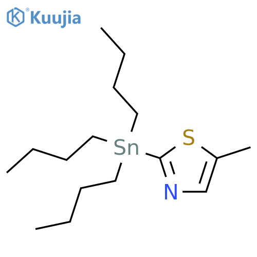tributyl-(5-methylthiazol-2-yl)stannane structure