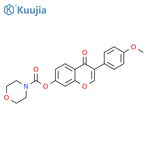 3-(4-methoxyphenyl)-4-oxo-4H-chromen-7-yl morpholine-4-carboxylate structure