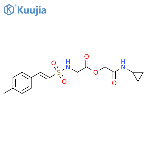 (Cyclopropylcarbamoyl)methyl 2-[2-(4-methylphenyl)ethenesulfonamido]acetate structure