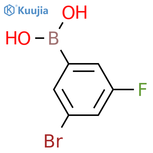 (3-bromo-5-fluoro-phenyl)boronic acid structure
