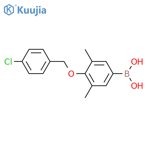 4-(4'-Chlorobenzyloxy)-3,5-dimethylphenylboronic acid structure