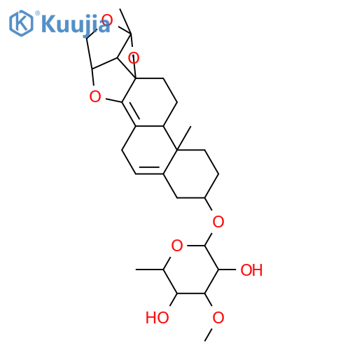 14,16:15,20:18,20-Triepoxy-14,15-secopregna-5,8(14)-dien-3-ol; (3β,16S,20S)-form, 3-O-β-D-Thevetopyranoside structure