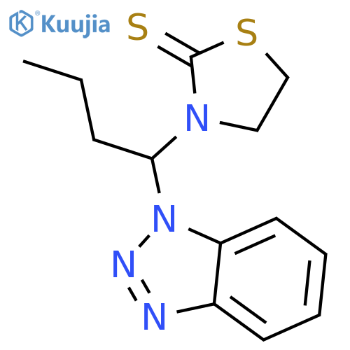 2-Thiazolidinethione, 3-[1-(1H-benzotriazol-1-yl)butyl]- structure