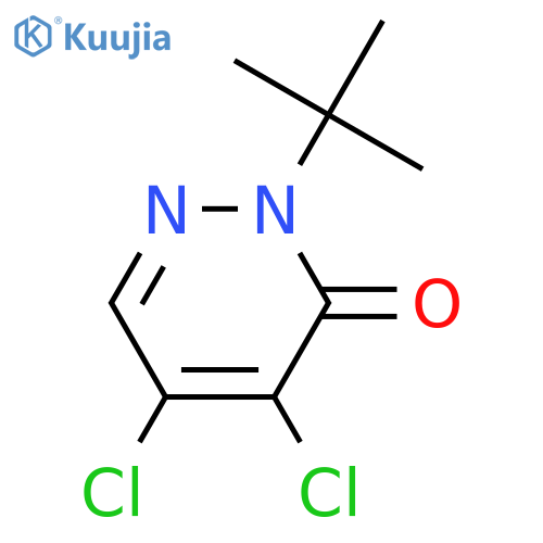 2-tert-butyl-4,5-dichloro-2,3-dihydropyridazin-3-one structure