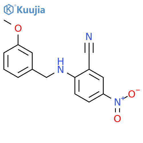 2-(3-Methoxybenzyl)amino-5-nitrobenzonitrile structure