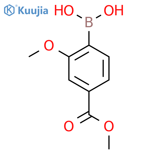 2-Methoxy-4-(methoxycarbonyl)phenylboronic acid structure