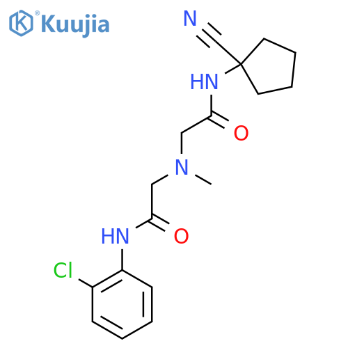 2-({[(2-chlorophenyl)carbamoyl]methyl}(methyl)amino)-N-(1-cyanocyclopentyl)acetamide structure