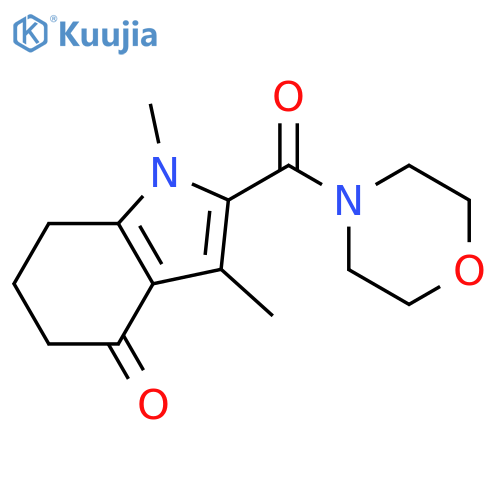 4H-Indol-4-one,1,5,6,7-tetrahydro-1,3-dimethyl-2-(4-morpholinylcarbonyl)- structure
