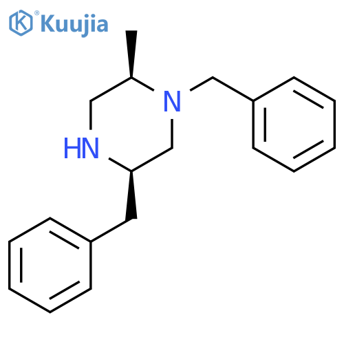 PIPERAZINE, 2-METHYL-1,5-BIS(PHENYLMETHYL)-, (2R,5R)- structure