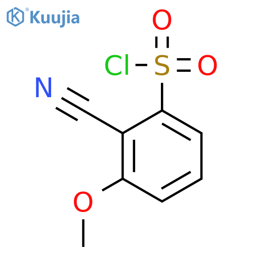Benzenesulfonyl chloride, 2-cyano-3-methoxy- structure