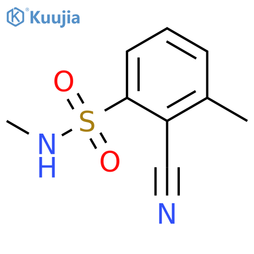 2-cyano-N,3-dimethylbenzene-1-sulfonamide structure