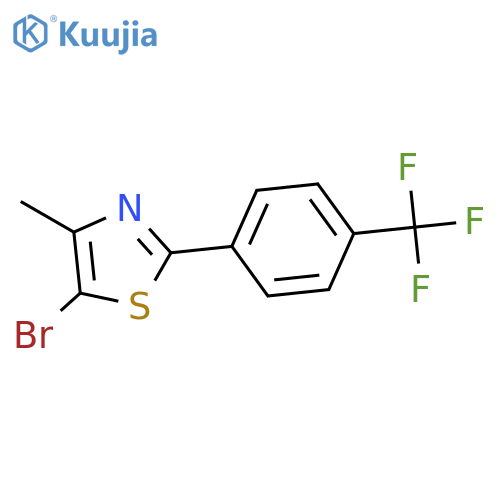 5-Bromo-4-methyl-2-4-(trifluoromethyl)phenyl-1,3-thiazole structure