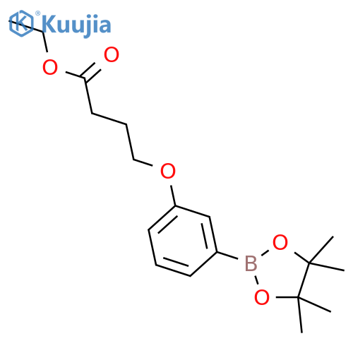Butanoic acid,4-[3-(4,4,5,5-tetramethyl-1,3,2-dioxaborolan-2-yl)phenoxy]-, ethyl ester structure