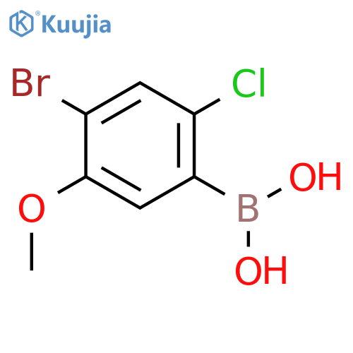 4-Bromo-2-chloro-5-methoxyphenylboronic acid structure