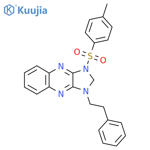 1-(4-methylbenzenesulfonyl)-3-(2-phenylethyl)-1H,2H,3H-imidazo[4,5-b]quinoxaline structure