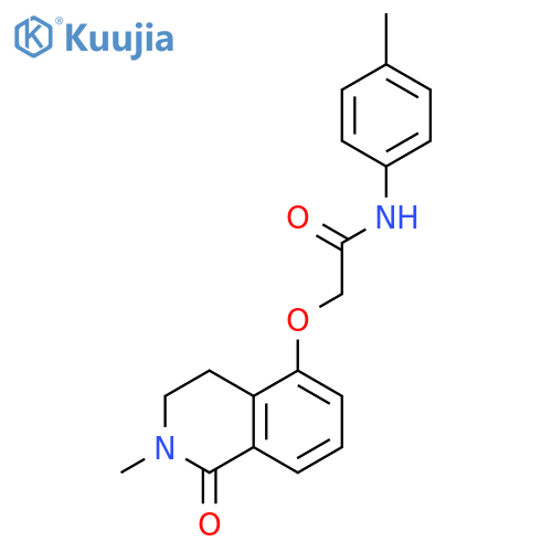 2-(2-methyl-1-oxo-1,2,3,4-tetrahydroisoquinolin-5-yl)oxy-N-(4-methylphenyl)acetamide structure