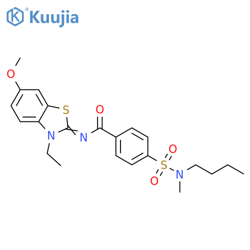 4-butyl(methyl)sulfamoyl-N-(2Z)-3-ethyl-6-methoxy-2,3-dihydro-1,3-benzothiazol-2-ylidenebenzamide structure