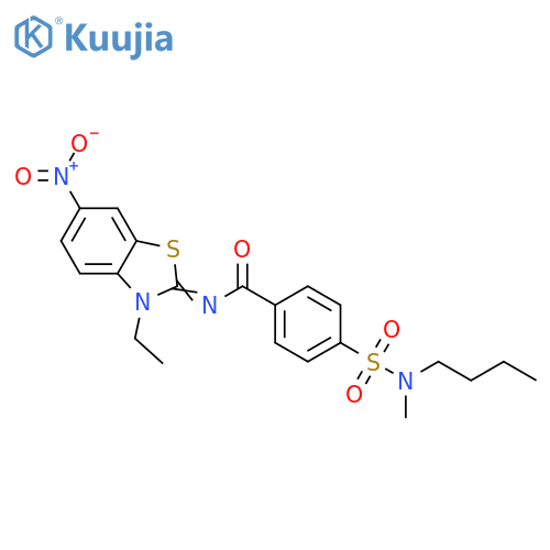 4-butyl(methyl)sulfamoyl-N-(2E)-3-ethyl-6-nitro-2,3-dihydro-1,3-benzothiazol-2-ylidenebenzamide structure