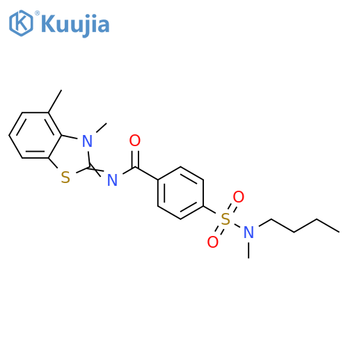 4-butyl(methyl)sulfamoyl-N-(2Z)-3,4-dimethyl-2,3-dihydro-1,3-benzothiazol-2-ylidenebenzamide structure
