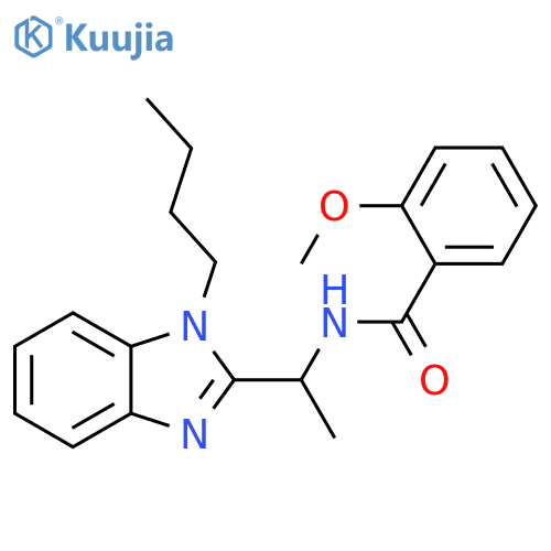 N-1-(1-butyl-1H-1,3-benzodiazol-2-yl)ethyl-2-methoxybenzamide structure