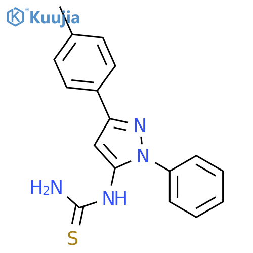 1-(1-Phenyl-3-p-tolyl-1H-pyrazol-5-yl)thiourea structure