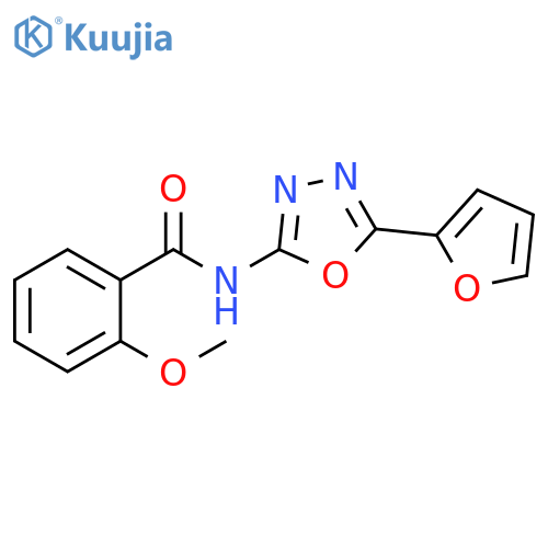 N-5-(furan-2-yl)-1,3,4-oxadiazol-2-yl-2-methoxybenzamide structure