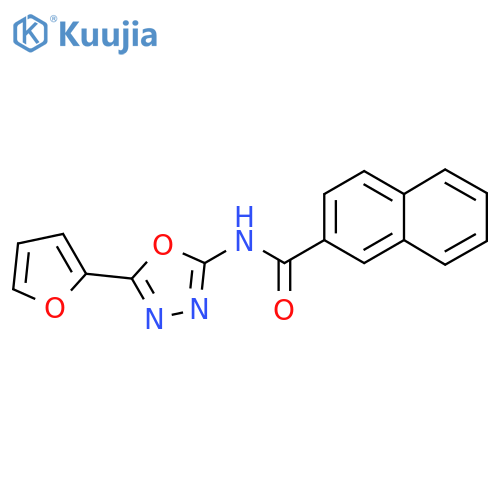 N-5-(furan-2-yl)-1,3,4-oxadiazol-2-ylnaphthalene-2-carboxamide structure
