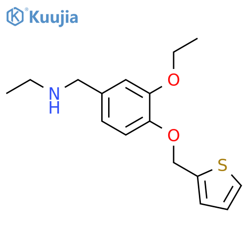 ({3-ethoxy-4-(thiophen-2-yl)methoxyphenyl}methyl)(ethyl)amine structure