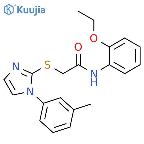 N-(2-ethoxyphenyl)-2-{1-(3-methylphenyl)-1H-imidazol-2-ylsulfanyl}acetamide structure