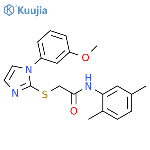 N-(2,5-dimethylphenyl)-2-{1-(3-methoxyphenyl)-1H-imidazol-2-ylsulfanyl}acetamide structure
