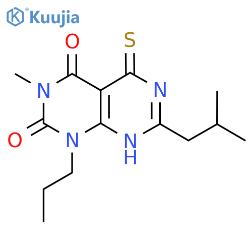 3-Methyl-7-(2-methylpropyl)-1-propyl-5-sulfanyl-1H,2H,3H,4H-1,3diazino4,5-dpyrimidine-2,4-dione structure