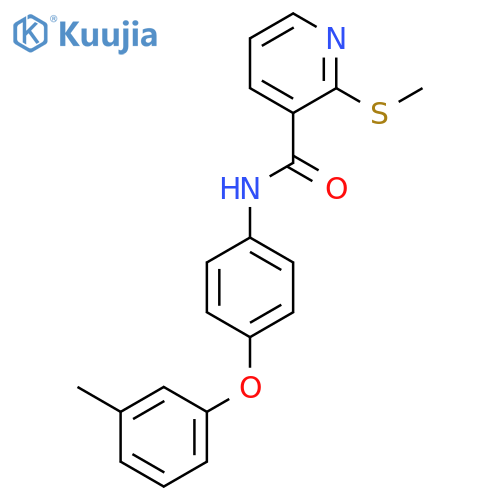 2-(Methylthio)-N-(4-(m-tolyloxy)phenyl)nicotinamide structure