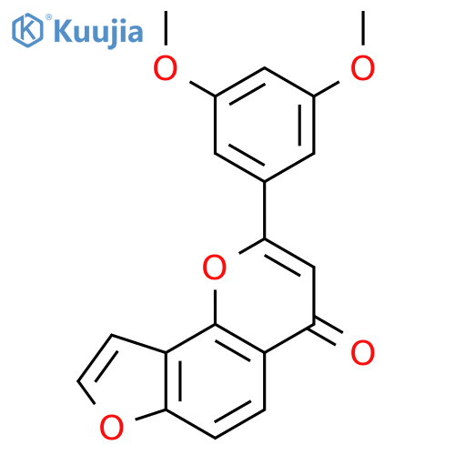4H-FURO[2,3-H]-1-BENZOPYRAN-4-ONE, 2-(3,5-DIMETHOXYPHENYL)- structure