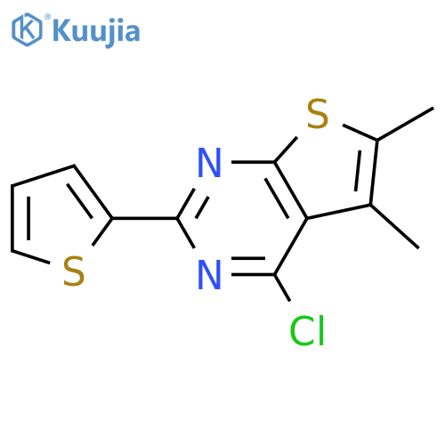 4-chloro-5,6-dimethyl-2-(thiophen-2-yl)thieno2,3-dpyrimidine structure