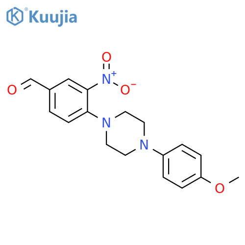 4-[4-(4-Methoxyphenyl)-1-piperazinyl]-3-nitrobenzaldehyde structure