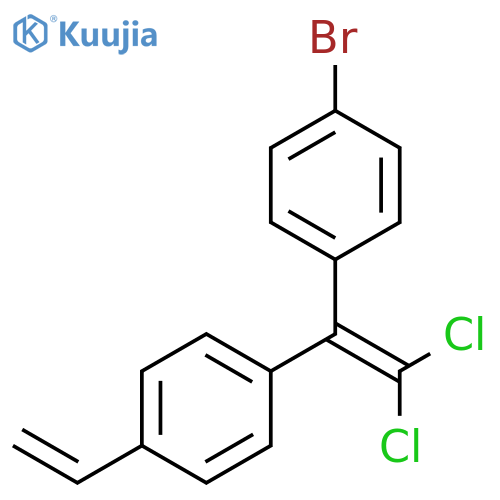 BENZENE, 1-BROMO-4-[2,2-DICHLORO-1-(4-ETHENYLPHENYL)ETHENYL]- structure