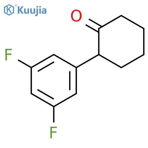 Cyclohexanone, 2-(3,5-difluorophenyl)- structure